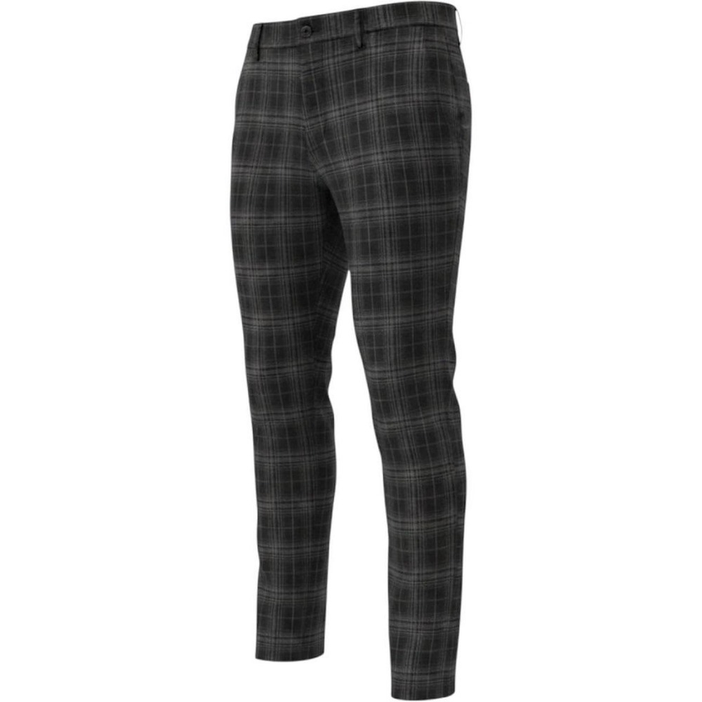 Lee Plaid Pants Mens 40x26 Black Grey Excellent Trousers Dress Slacks